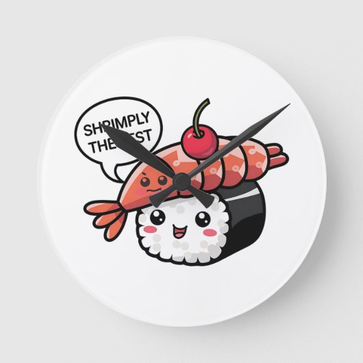 Horloge Ronde creuser le meilleur kawaii sushi (Recto)