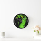 Horloge Ronde Cri perçant vert (Maison)