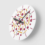 Horloge Ronde Cricket player bat and ball (Angle)