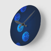 Horloge Ronde Cristal bleu design irlandais (Angle)