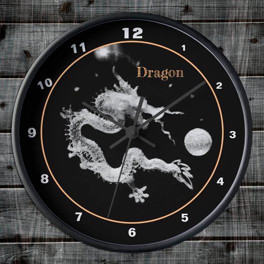 Horloge Ronde Cristal Dragon & Dragons Lore /Naissance du Dragon