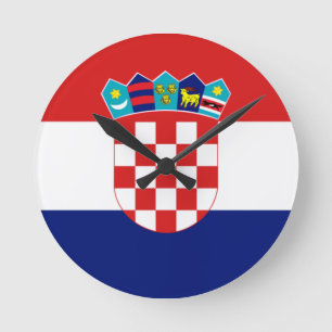 Horloge Ronde Croatian flag - Trobojnica