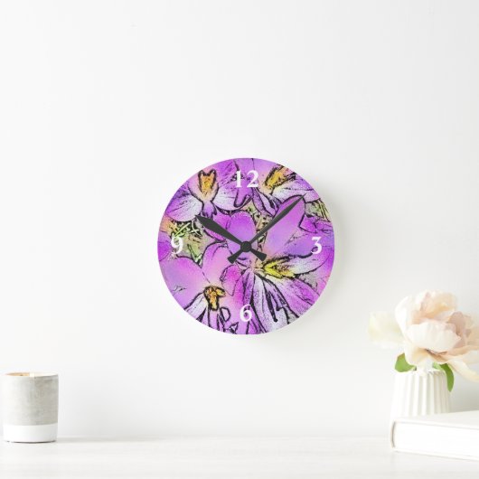 HORLOGE RONDE CROCUSES (Maison)