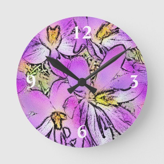 HORLOGE RONDE CROCUSES (Recto)