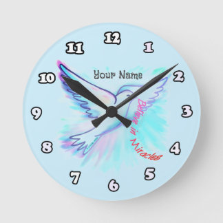 Horloge Ronde Croire en Miracles Dove Christian