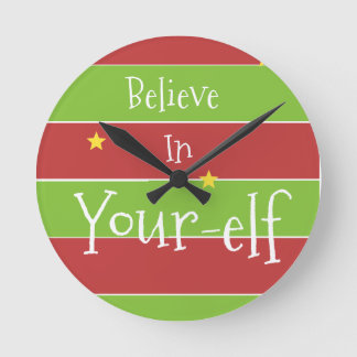 Horloge Ronde Crois En Ton Elfe