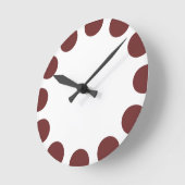 Horloge Ronde Croissant couleur - Brown et blanc (Angle)