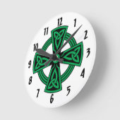 Horloge Ronde Croix celtique (Angle)