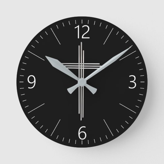 Horloge Ronde Croix chrétienne (Recto)