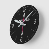 Horloge Ronde Croix chrétienne (Angle)