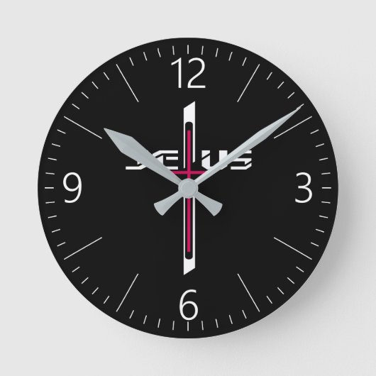 Horloge Ronde Croix chrétienne (Recto)