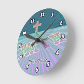 Horloge Ronde Croix de foi (Angle)