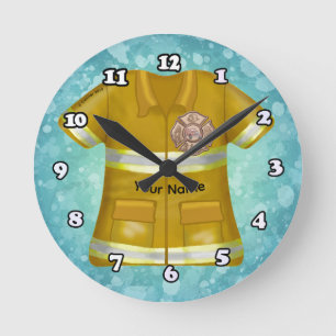 Horloge Ronde Croix de Malte Pompiers