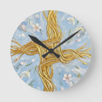 Croix de Sainte-Brigide Jonquilles dorées Art Imbo