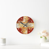 Horloge Ronde Croix tramée religieuse (Maison)