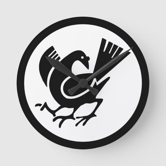 Horloge Ronde Crow à trois pattes (Recto)