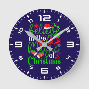 Horloge Ronde Croyez En La Magie De Noël-82307