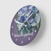 Horloge Ronde Croyez Hortensia Inspirationnel (Angle)