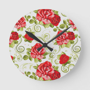 Horloge Ronde cru floral