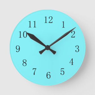 Horloge Ronde Cuisine Cool couleur bleu électrique brillant Hor