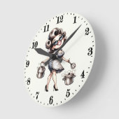 Horloge Ronde Cuisine vintage (Angle)