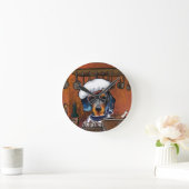 Horloge Ronde Cuisiniers Teckel (Maison)