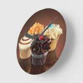 Horloge Ronde cupcake (Angle)