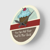 Horloge Ronde cupcake v2 (Angle)