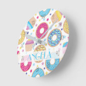 Horloge Ronde Cupcakes & Donuts (Angle)