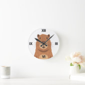 Horloge Ronde Curieux portrait Capybara (Maison)