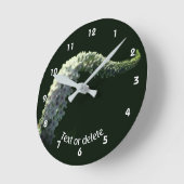 Horloge Ronde Curling White Wildflower Personalized   (Angle)