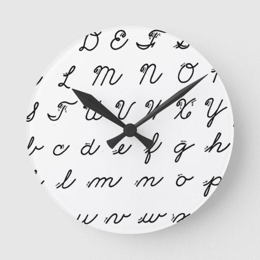 Horloge Ronde cursive main chart (Recto)