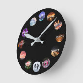 Horloge Ronde Custom 12 Photo Clock  (Angle)