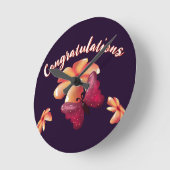 Horloge Ronde Custom and personalized floral Butterfly Pattern  (Angle)