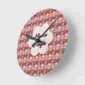 Horloge Ronde Custom and personalized mother's day floral gift (Angle)