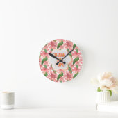 Horloge Ronde Custom and personalized Thank You Mom Watercolor (Maison)