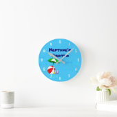 Horloge Ronde Custom Beach Ball Pool (Maison)