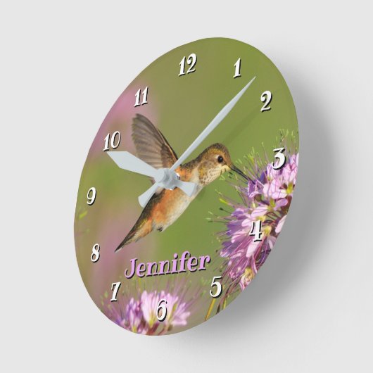 Horloge Ronde Custom Hummingbird (Angle)