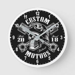 Horloge Ronde Custom Motorcycles