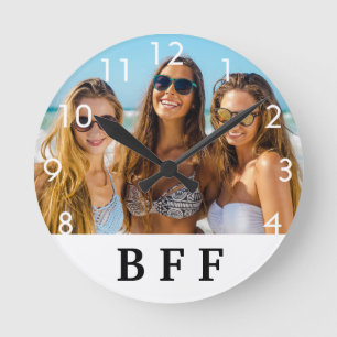 Horloge Ronde Custom photo BFF best friends forever
