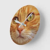 Horloge Ronde Custom Photo Cat Dog Pet Family Personalized (Angle)