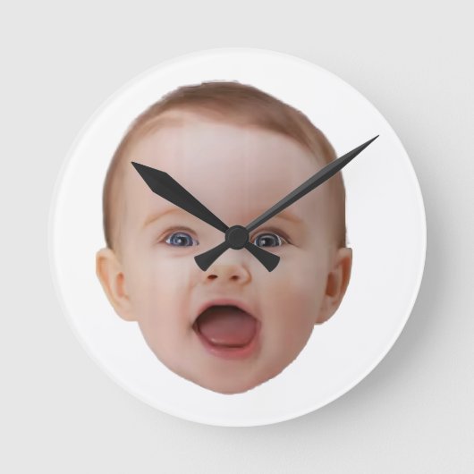 Horloge Ronde Custom Photo, Custom Photo Face (Recto)