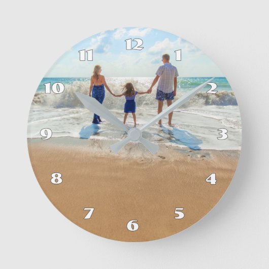Horloge Ronde Custom Photo Wall Clock (Recto)