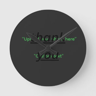 Horloge Ronde Custom Text & Upload Your Photo Personalized
