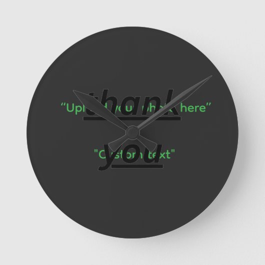 Horloge Ronde Custom Text & Upload Your Photo Personalized (Recto)