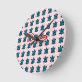 Horloge Ronde Custom turtle pattern Sherpa Blanket (Angle)