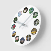 Horloge Ronde Custom White  (Angle)
