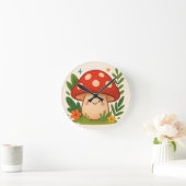 Horloge Ronde Cute Aesthetic Mushroom Wall Clock (Maison)
