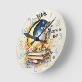 Horloge Ronde Cute Aquarelle Giraffe Dream (Angle)