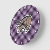 Horloge Ronde Cute Armadillo; Purple (Angle)